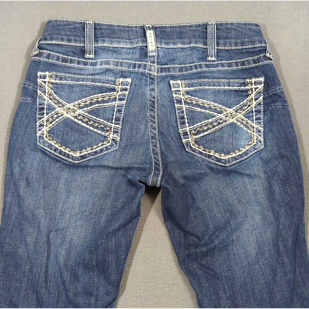 Ariat Jeans Women's 31S Blue R.E.A.L. Mid Rise Stretch Entwined Boot Cut Western
